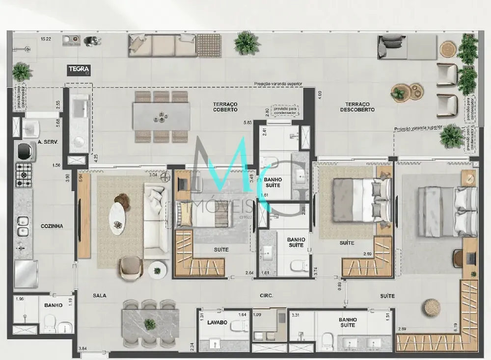 Apartamento, 4 quartos, 222 m² - Foto 58