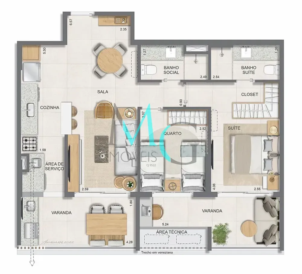 Apartamento, 3 quartos, 104 m² - Foto 30