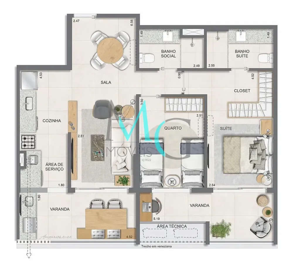 Apartamento, 3 quartos, 104 m² - Foto 31