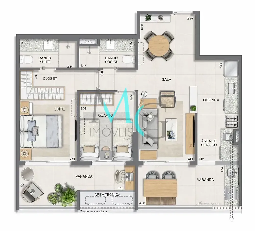 Apartamento, 3 quartos, 104 m² - Foto 29