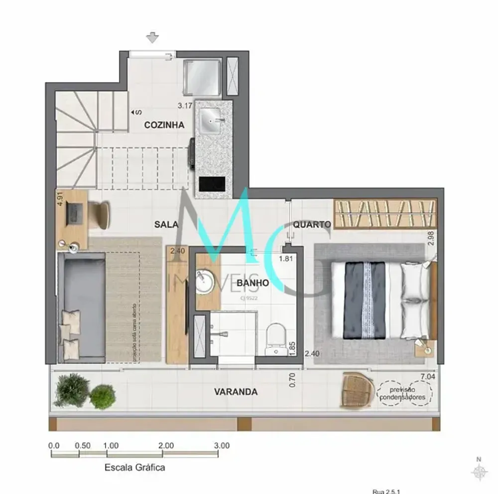 Cobertura, 1 quarto, 67 m² - Foto 34