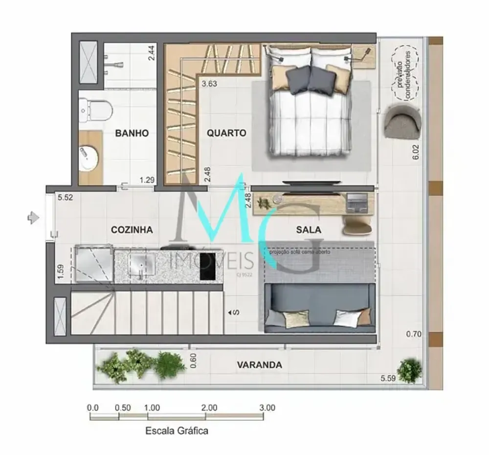 Cobertura, 1 quarto, 67 m² - Foto 36