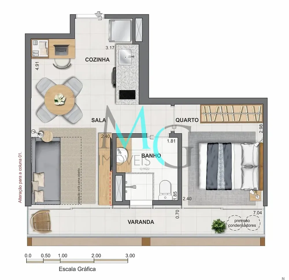 Cobertura, 1 quarto, 67 m² - Foto 21