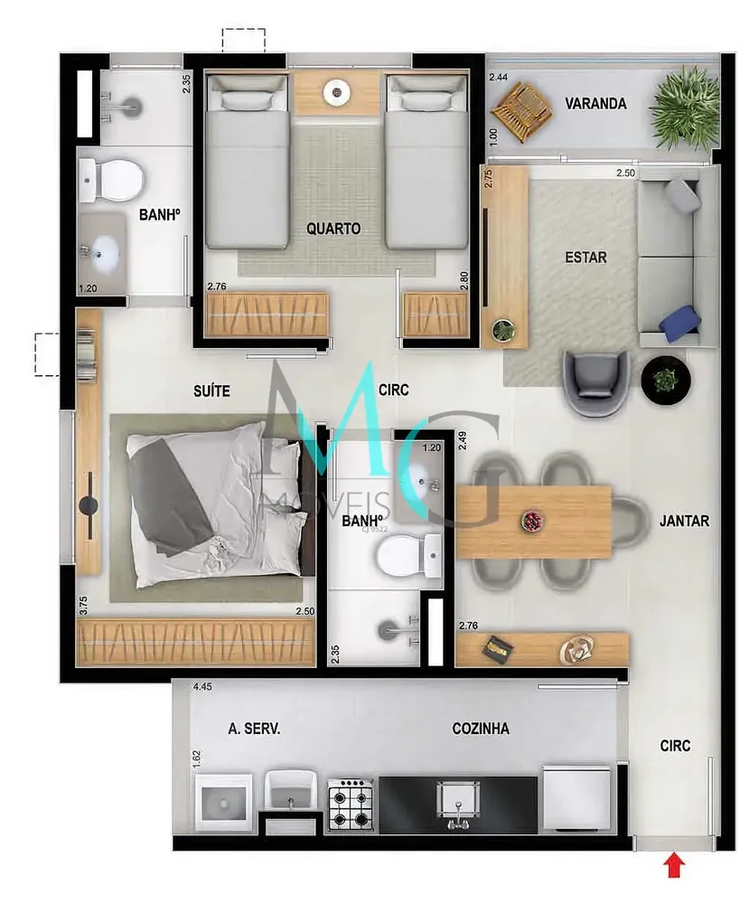 Cobertura, 2 quartos, 133 m² - Foto 46