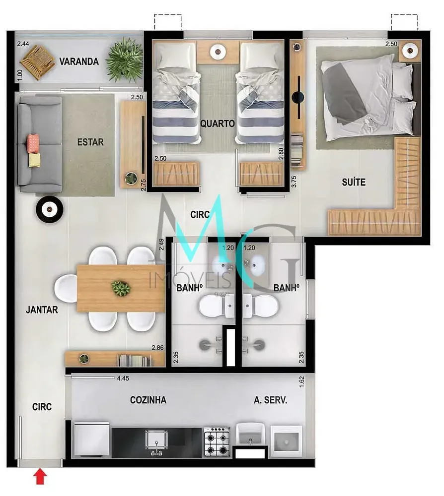 Cobertura, 2 quartos, 133 m² - Foto 31