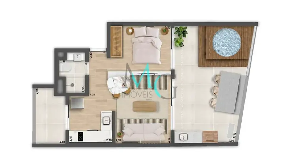 Cobertura, 1 quarto, 62 m² - Foto 14