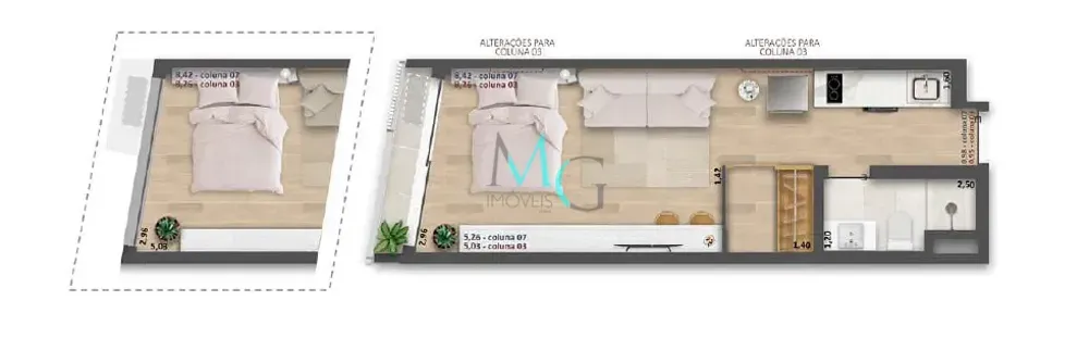 Cobertura, 1 quarto, 62 m² - Foto 20