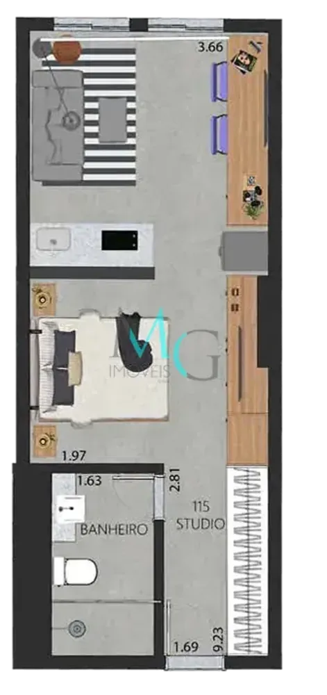 Apartamento, 1 quarto, 36 m² - Foto 43