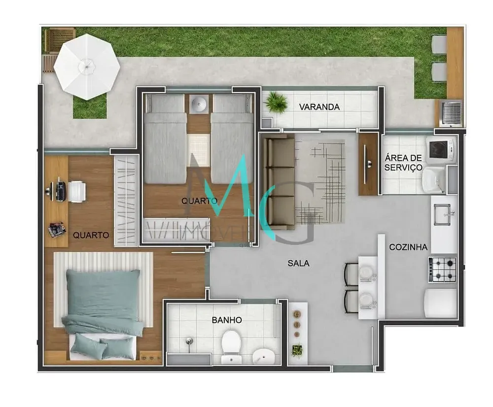 Apartamento, 2 quartos, 52 m² - Foto 94