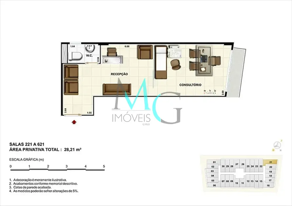 Sala-Conjunto, 21 m² - Foto 24