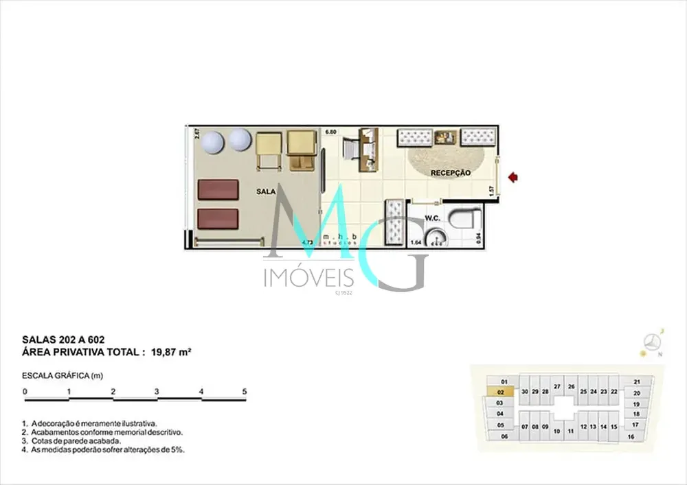 Sala-Conjunto, 21 m² - Foto 14
