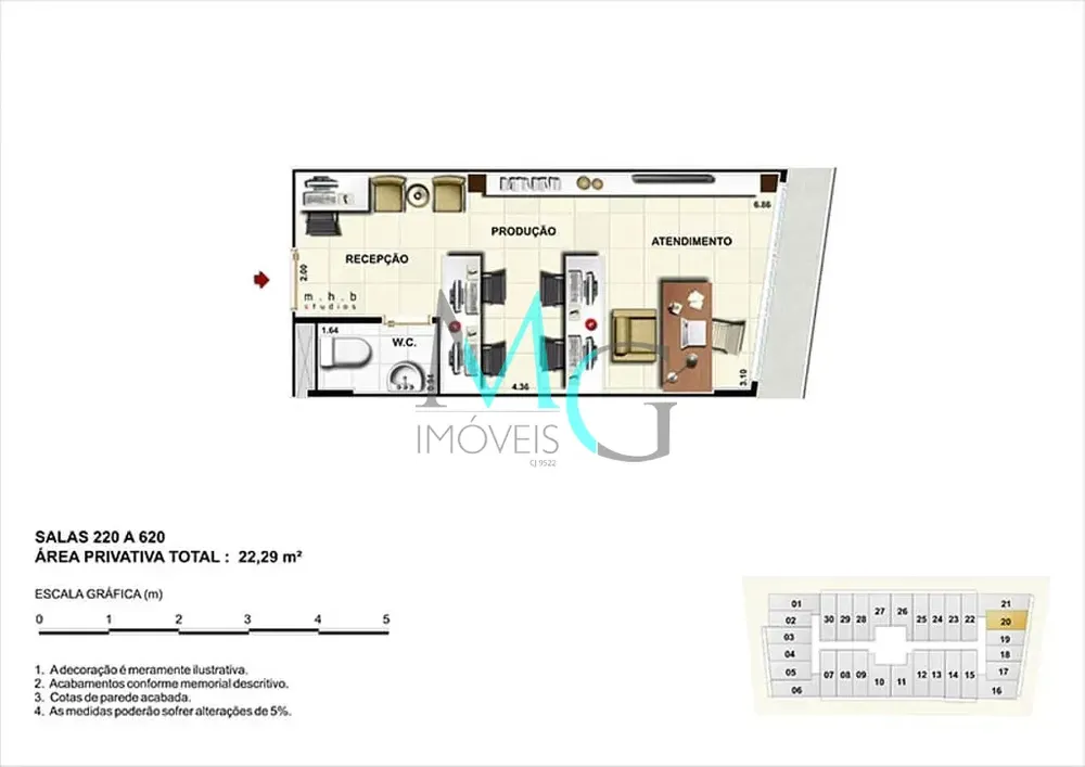 Sala-Conjunto, 21 m² - Foto 2