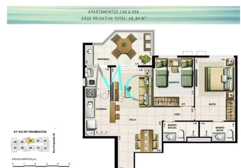 Apartamento, 3 quartos, 82 m² - Foto 45