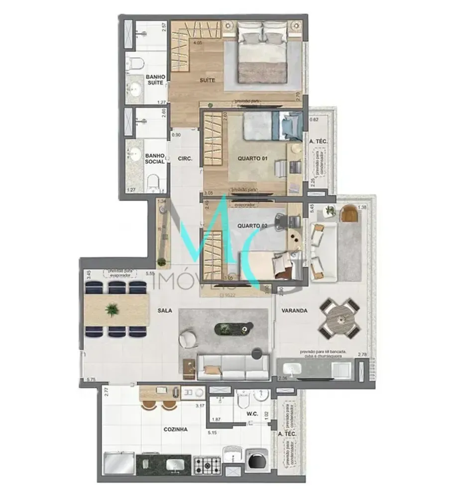 Apartamento, 4 quartos, 115 m² - Foto 6