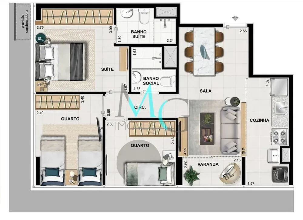 Apartamento, 2 quartos, 55 m² - Foto 31