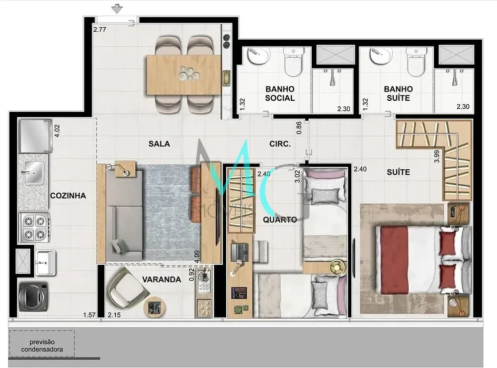 Apartamento, 2 quartos, 55 m² - Foto 28