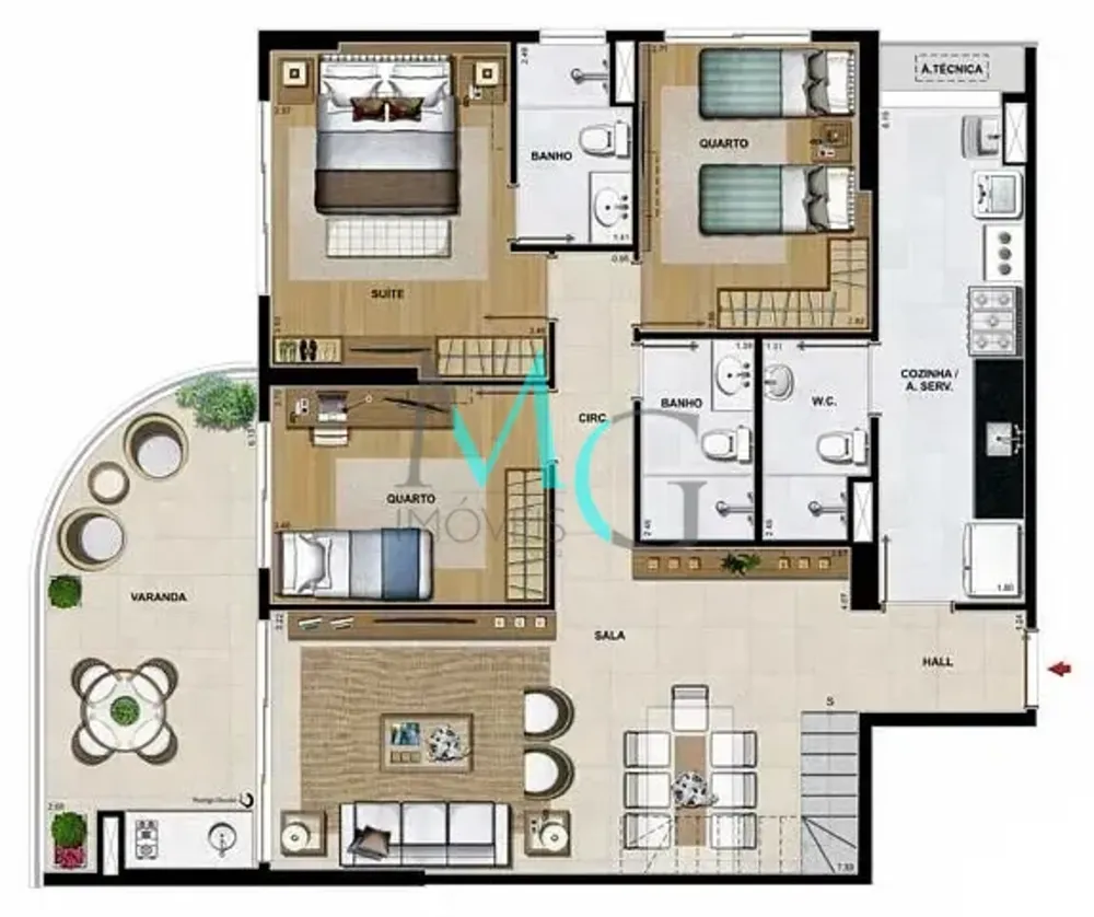 Apartamento, 2 quartos, 86 m² - Foto 43