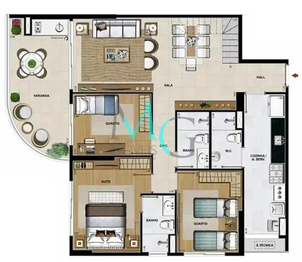 Apartamento, 2 quartos, 86 m² - Foto 41