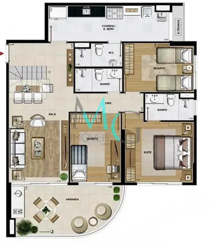 Apartamento, 2 quartos, 86 m² - Foto 35