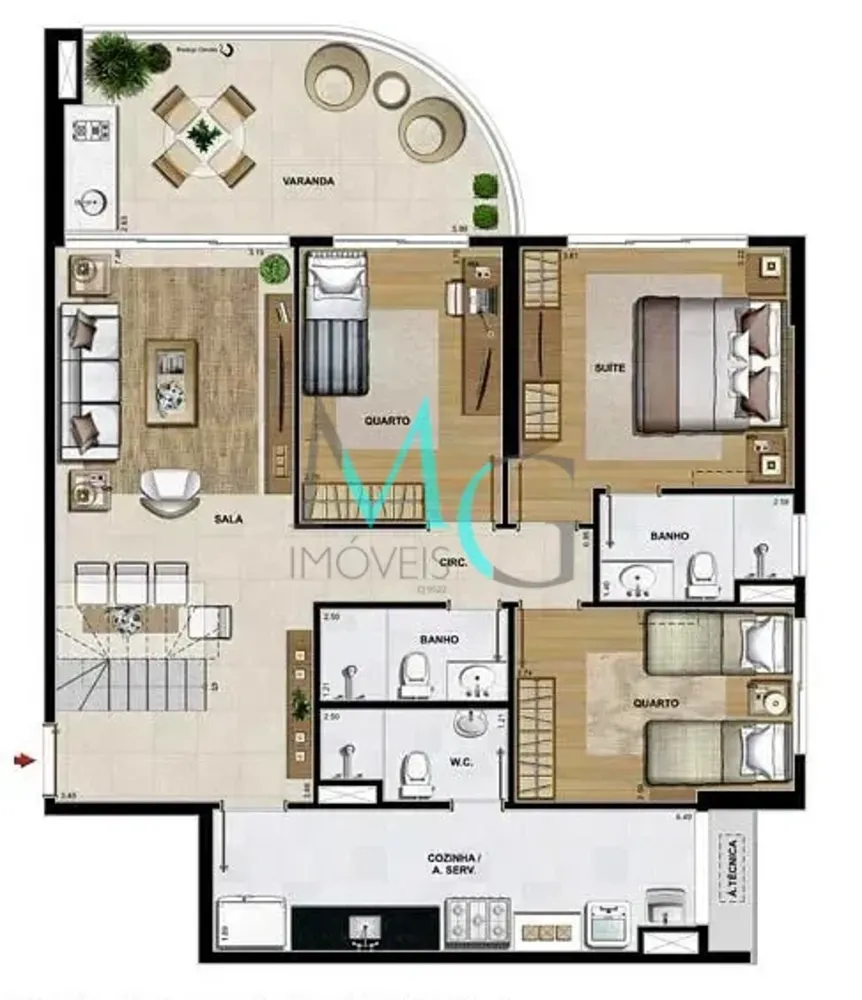 Apartamento, 2 quartos, 86 m² - Foto 37
