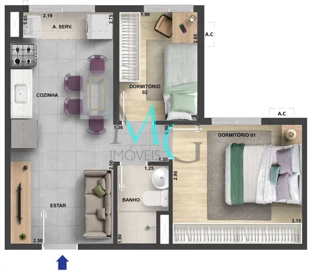 Apartamento, 2 quartos, 57 m² - Foto 13