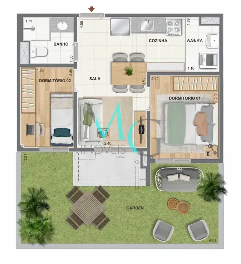 Apartamento, 1 quarto, 33 m² - Foto 23