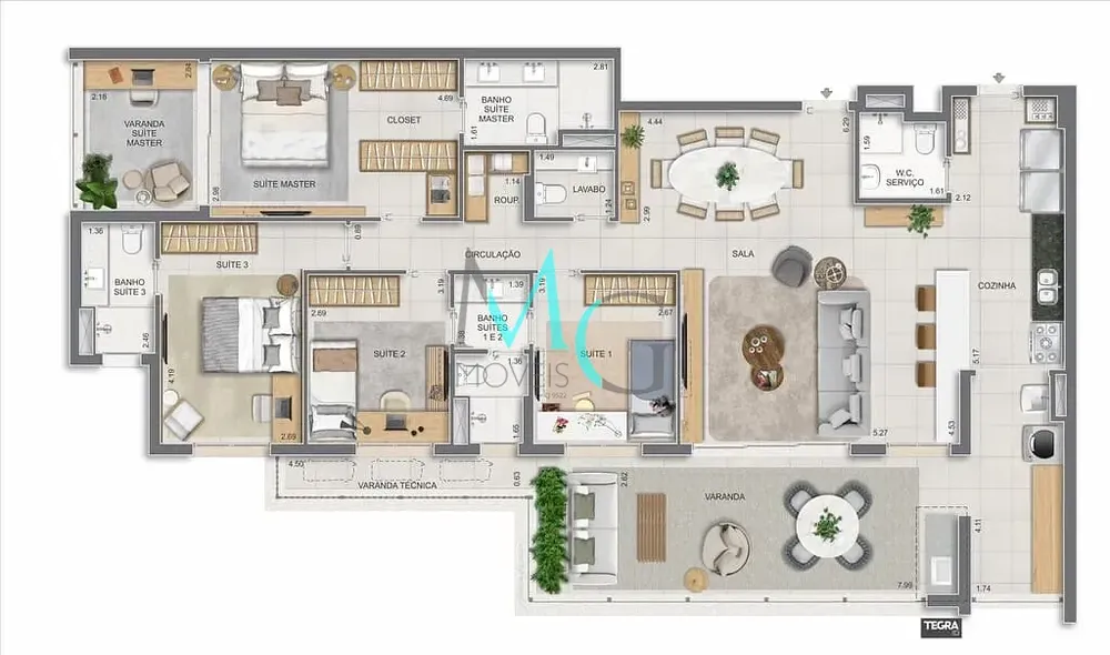 Apartamento, 3 quartos, 186 m² - Foto 112