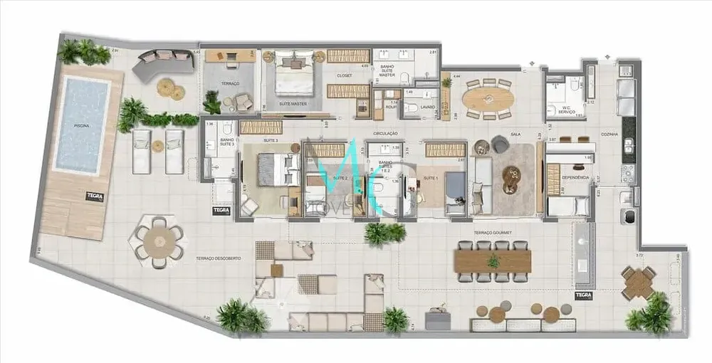 Apartamento, 3 quartos, 186 m² - Foto 143