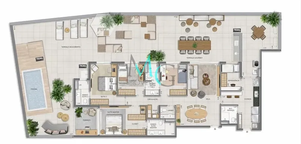 Apartamento, 3 quartos, 186 m² - Foto 140
