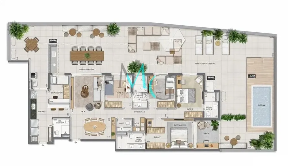 Apartamento, 3 quartos, 186 m² - Foto 139