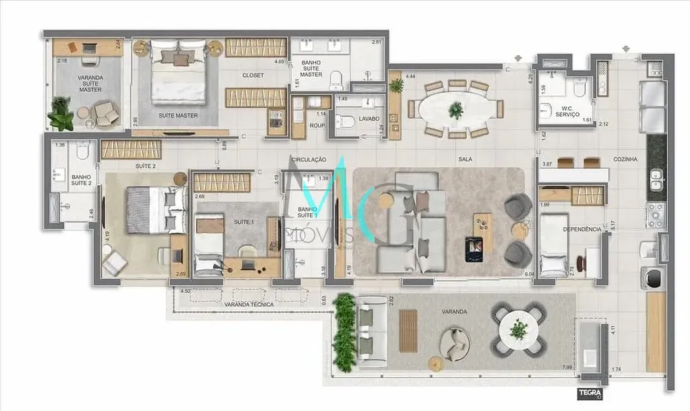 Apartamento, 3 quartos, 186 m² - Foto 111