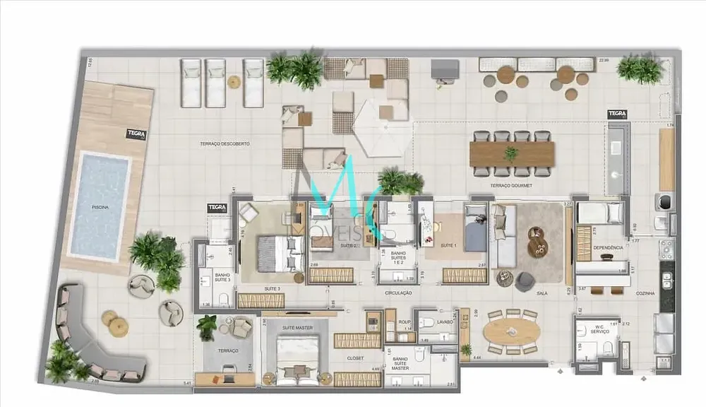 Apartamento, 3 quartos, 186 m² - Foto 144