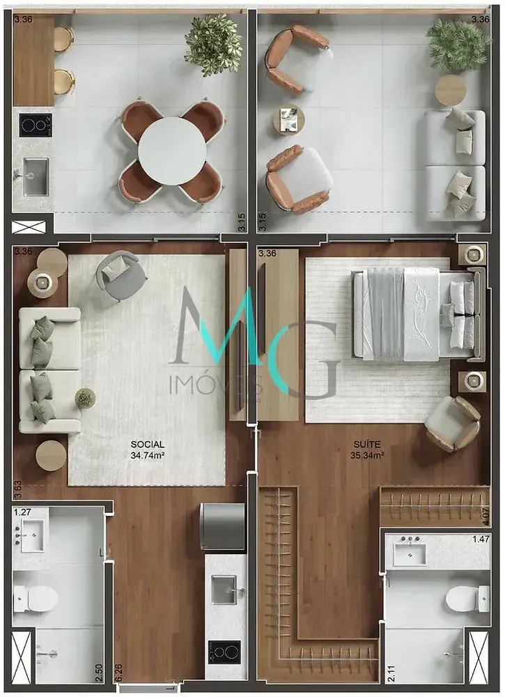 Apartamento, 3 quartos, 99 m² - Foto 21