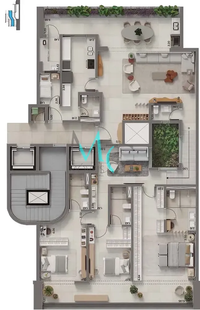 Cobertura, 4 quartos, 323 m² - Foto 19