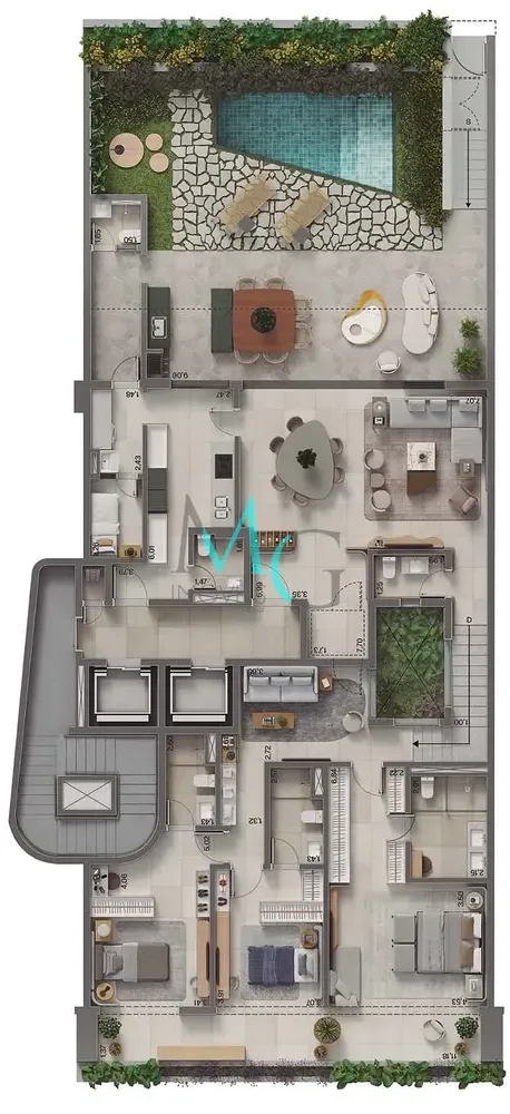 Cobertura, 4 quartos, 323 m² - Foto 21