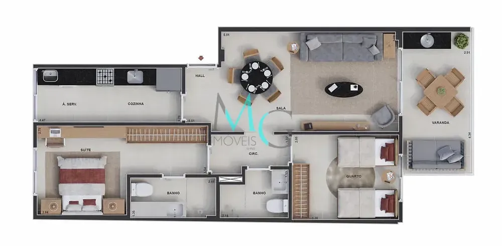 Cobertura, 3 quartos, 147 m² - Foto 13