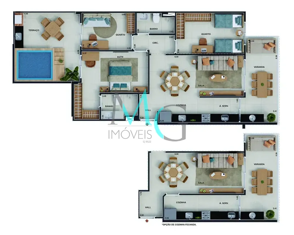 Cobertura, 3 quartos, 147 m² - Foto 17