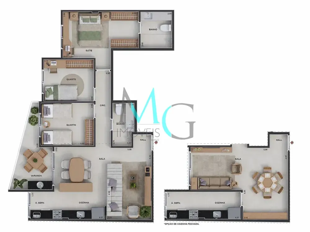 Cobertura, 3 quartos, 147 m² - Foto 14