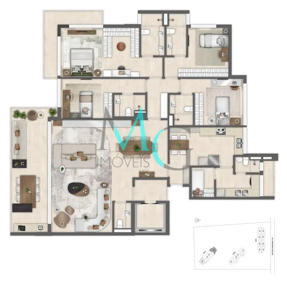 Apartamento, 2 quartos, 136 m² - Foto 72