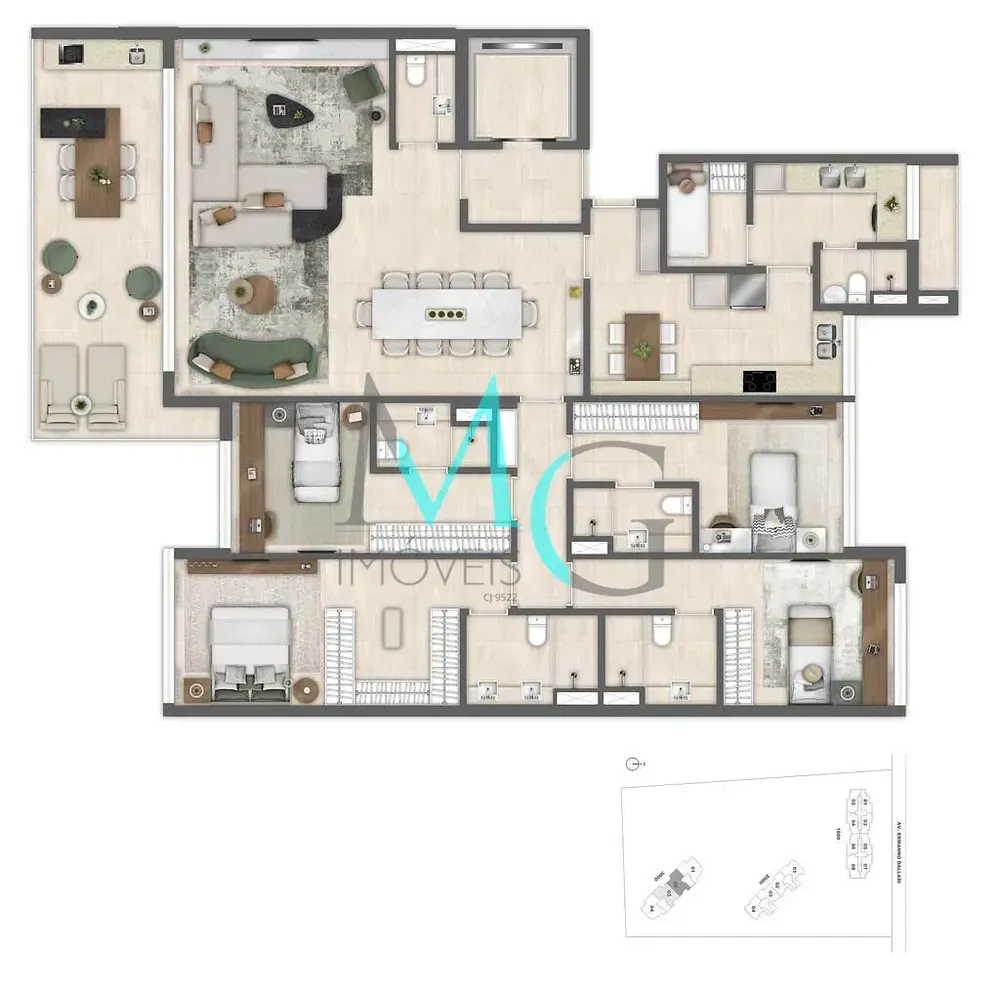 Apartamento, 2 quartos, 136 m² - Foto 71