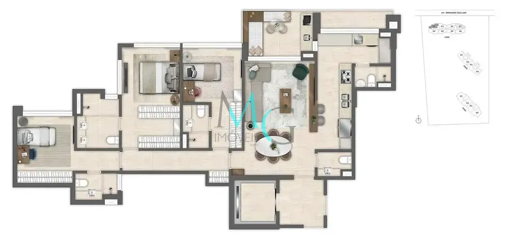 Apartamento, 2 quartos, 136 m² - Foto 66