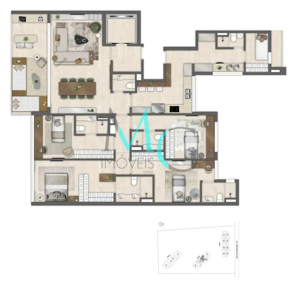 Apartamento, 2 quartos, 136 m² - Foto 69