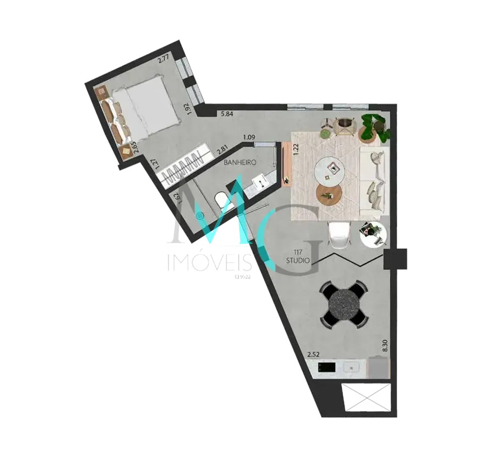 Apartamento, 1 quarto, 44 m² - Foto 5