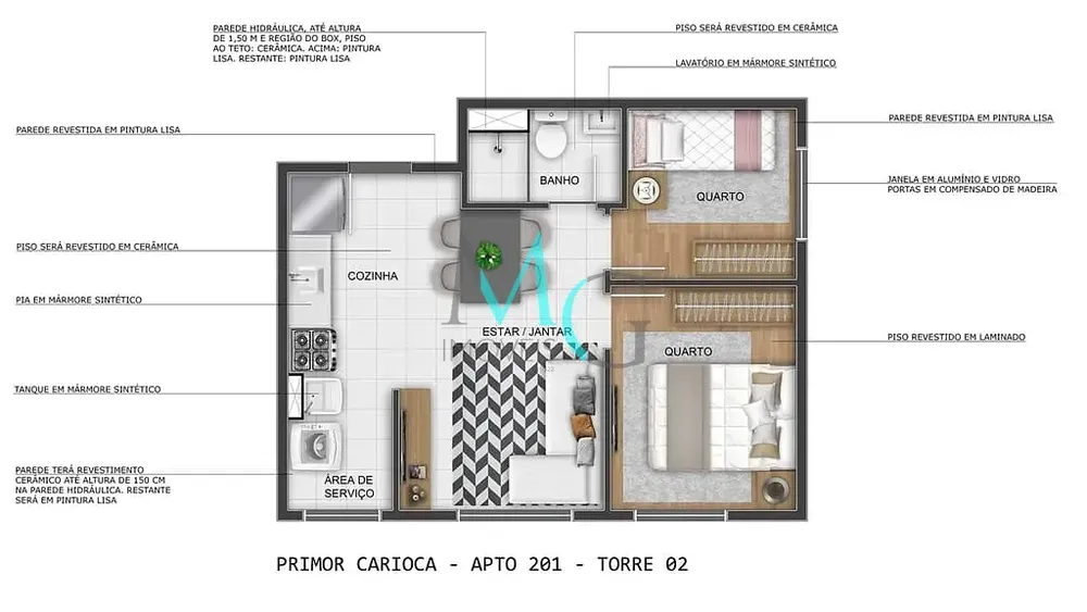 Apartamento, 2 quartos, 35 m² - Foto 26