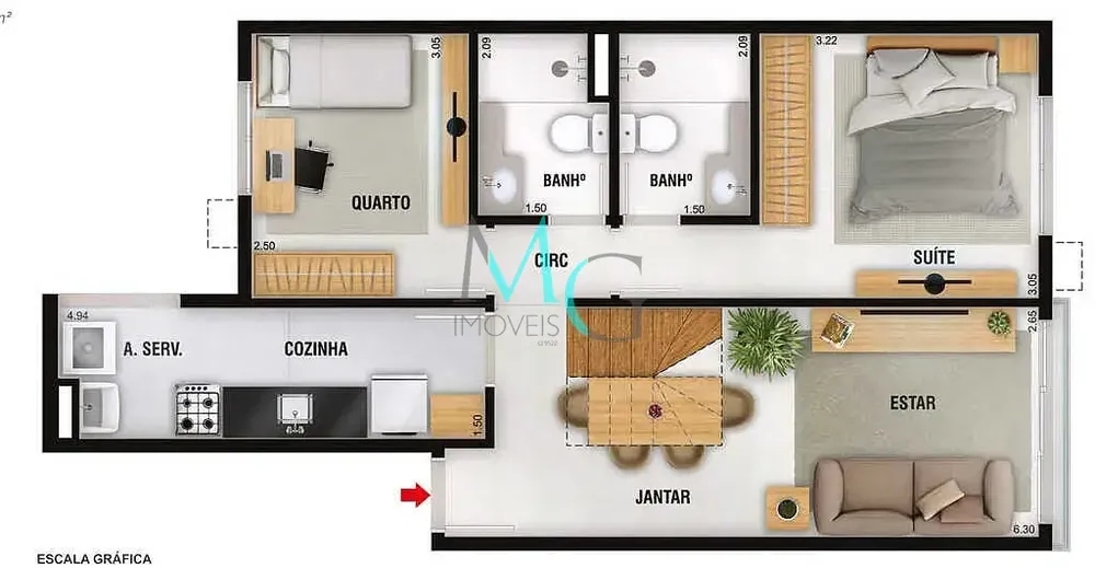 Cobertura, 3 quartos, 150 m² - Foto 10