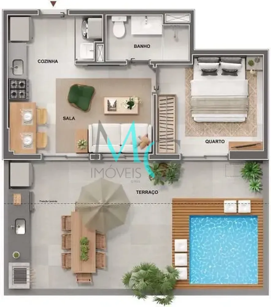 Apartamento, 1 quarto, 35 m² - Foto 22