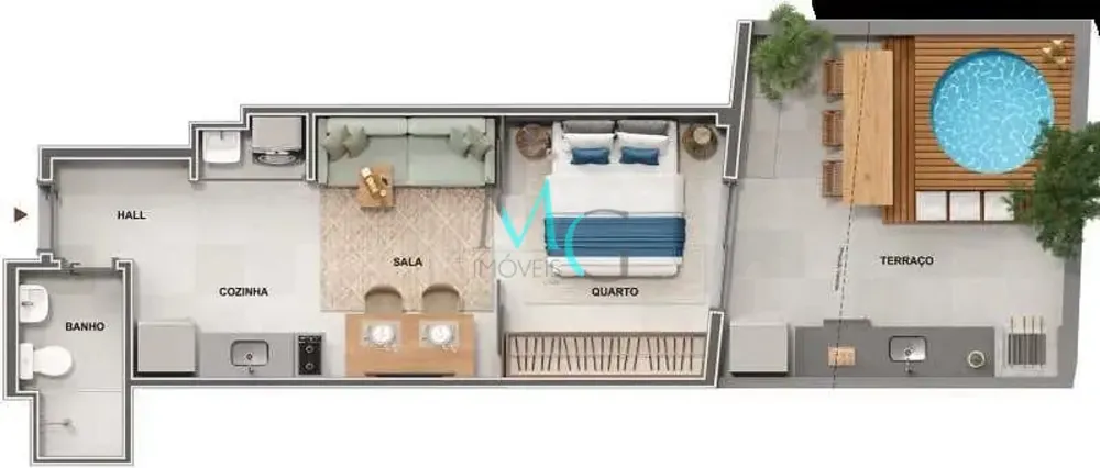 Apartamento, 1 quarto, 35 m² - Foto 20