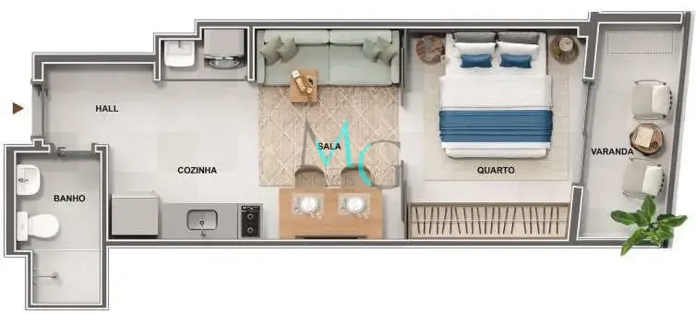 Apartamento, 1 quarto, 35 m² - Foto 13