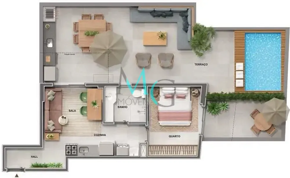 Apartamento, 1 quarto, 35 m² - Foto 24