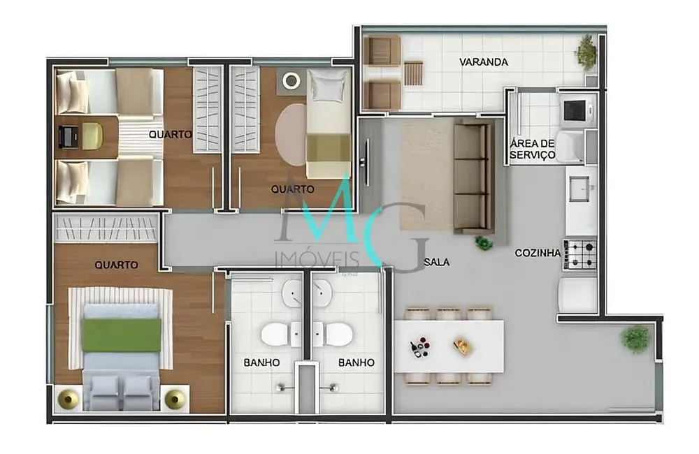 Apartamento, 2 quartos, 52 m² - Foto 54